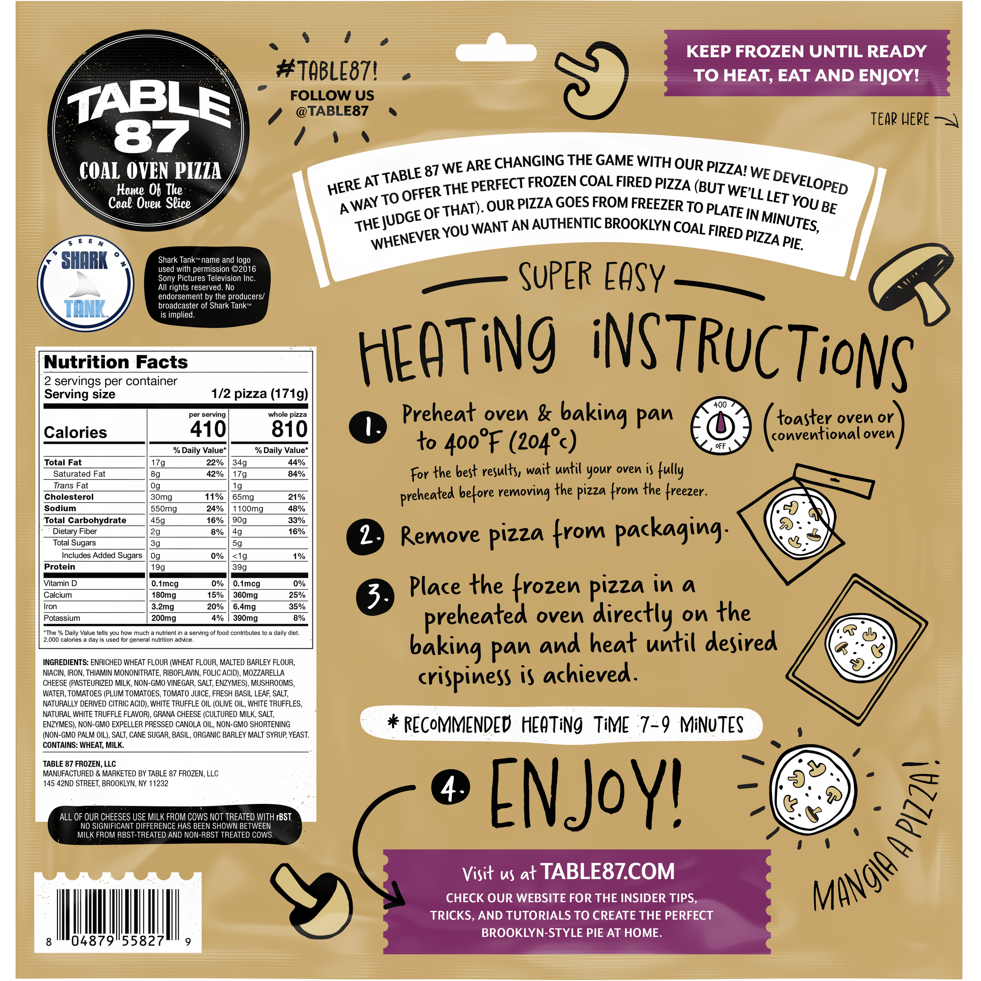 Coal Oven Mushroom with White Truffle Oil Pizza Pie 10"