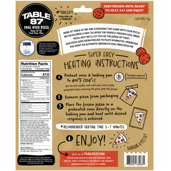 Frozen Pizza – Table 87 Coal Oven Pizza