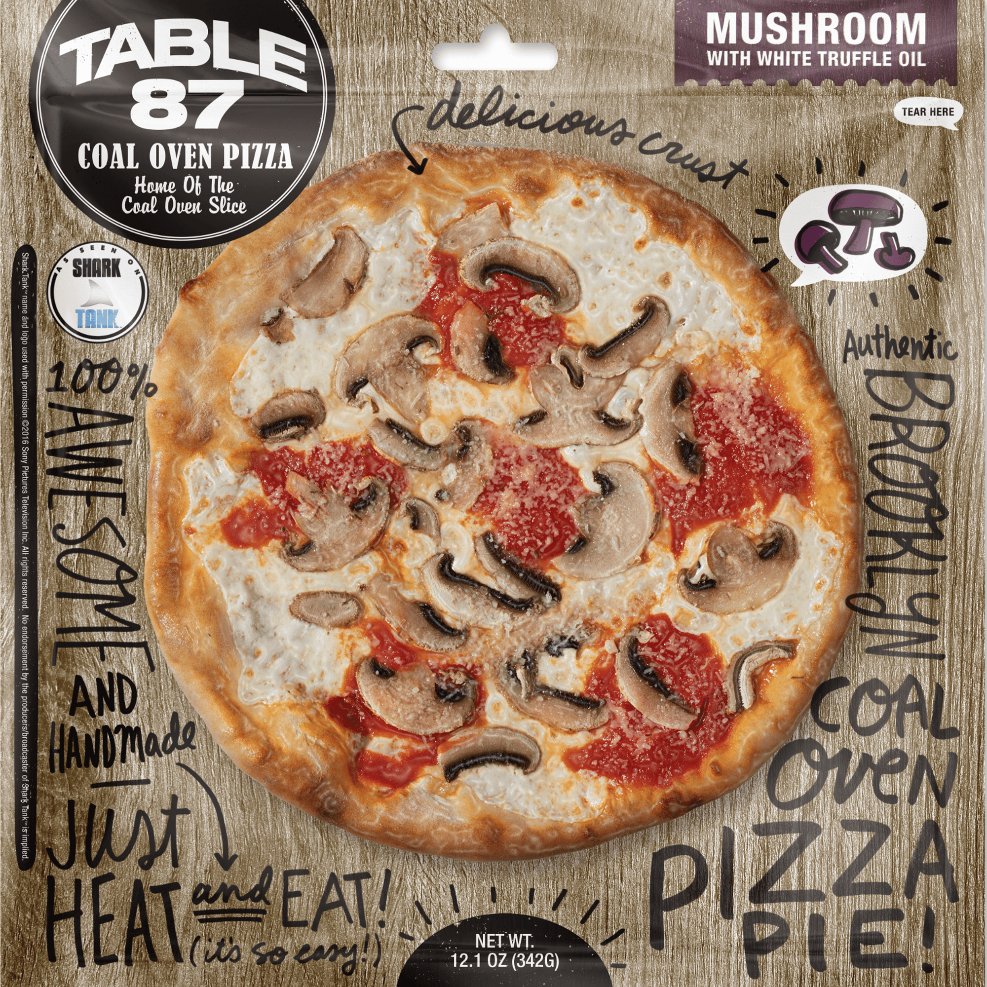 Coal Oven Mushroom with White Truffle Oil Pizza Pie 10"
